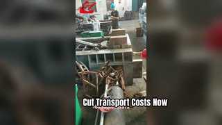 Máquina para empilhadeira hidráulica de metais