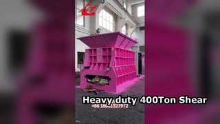 Tesoura de sucata de contêiner de 400 toneladas personalizada para um pátio de reciclagem suíço